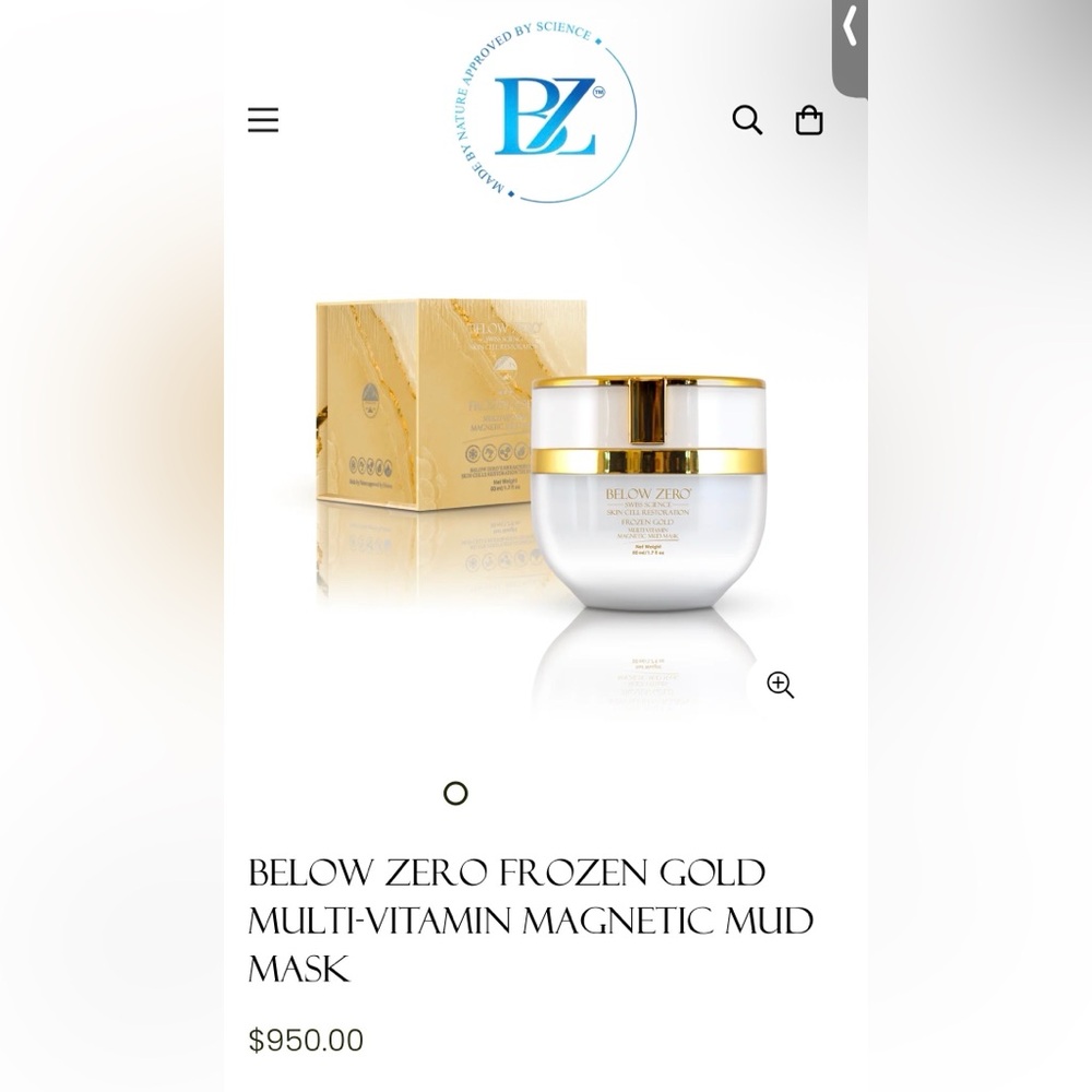 Below Zero Frozen Gold Multivitamin Magnetic Mud Mask